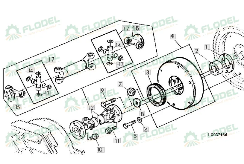 Cardan motor JOHN DEERE AL117414