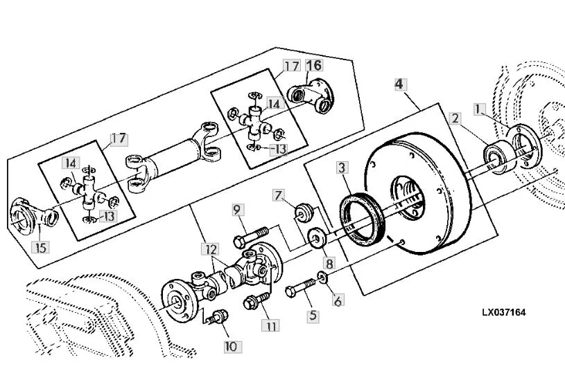 Cardan motor JOHN DEERE AL117414