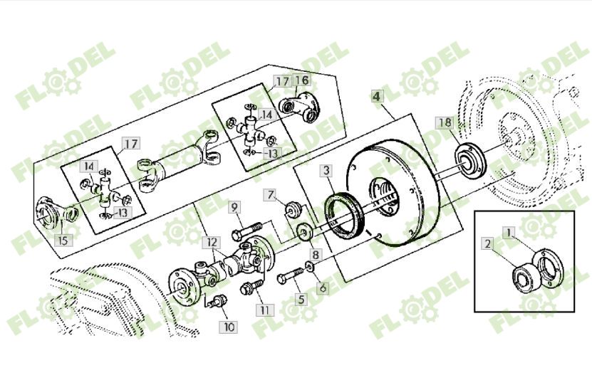Cardan motor JOHN DEERE AL117413