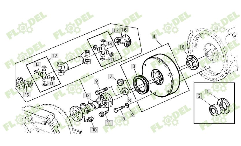 Cardan motor JOHN DEERE AL117412