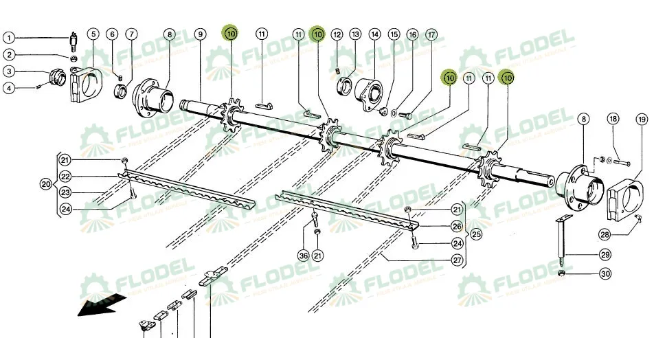 Pinion lant transportor 50x60 5mm Z11 630351