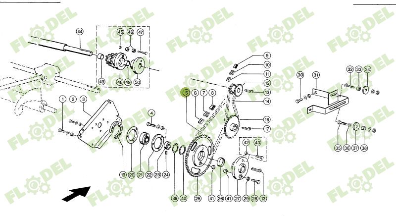 Lant cu role golire buncar CLAAS 818101