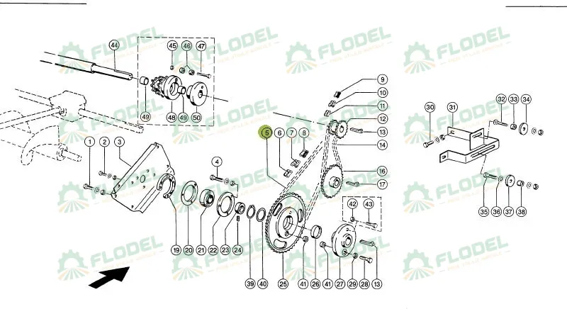 Lant cu role golire buncar CLAAS 818101