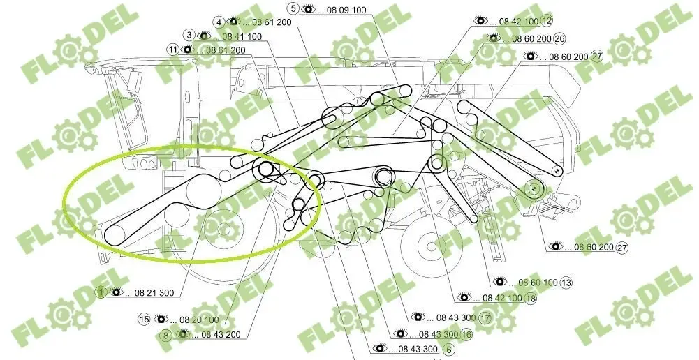 Curea combina CLAAS 554017 GATES.webp