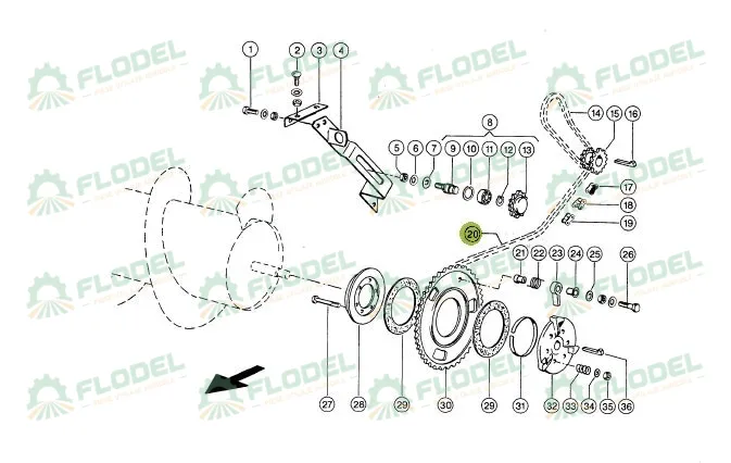 Lant tambur alimentare combina agricola CLAAS 650174