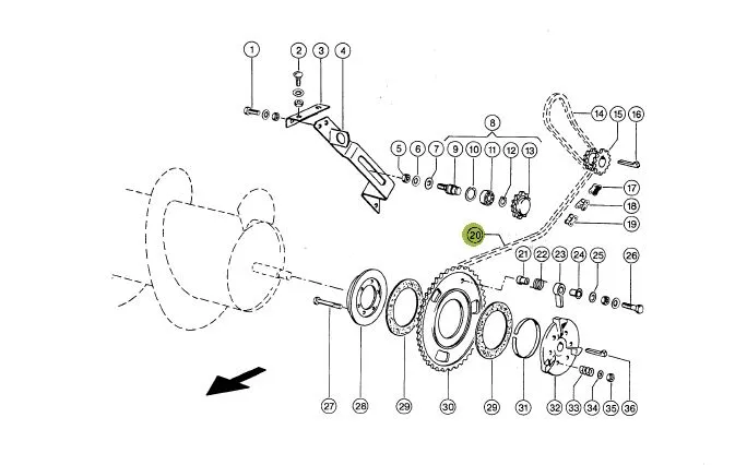 Lant tambur alimentare combina agricola CLAAS 650174