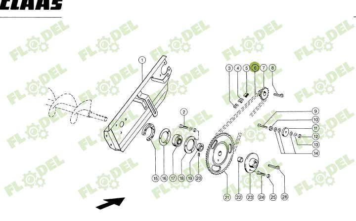 Lant golire buncar seminte combina agricola CLAAS 619278