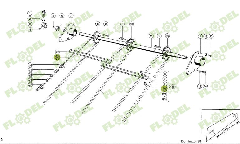 Lant transportor lateral CLAAS Dominator 680107