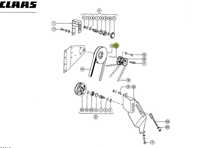 Lant header paioase CLAAS 1143mm 670229 520A