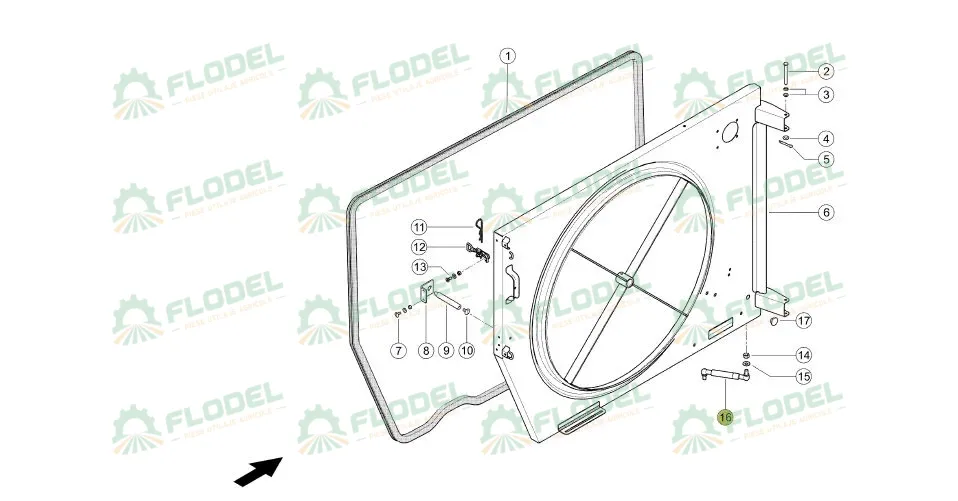 Amortizor colivie radiator combina CLAAS 729447