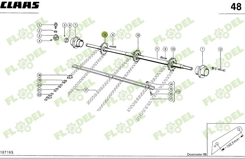 Pinion transportor combina CLAAS - Z9 - 670489