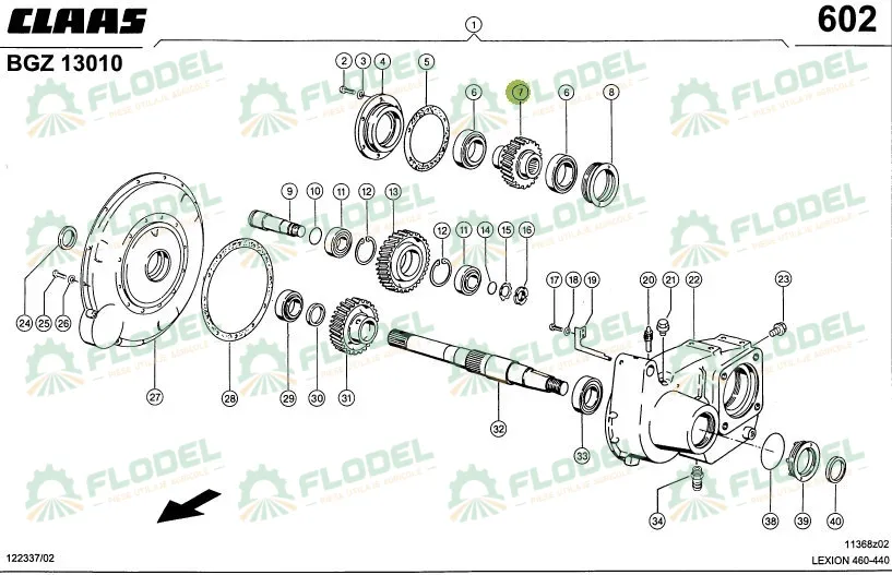 Pinion cutie transfer Z43 637507 CLAAS LEXION