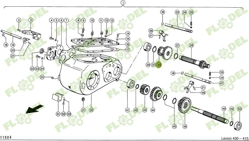 Pinion dublu cutie de viteze CLAAS Z21 Z33 669746