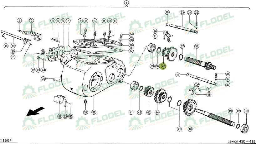 Pinion dublu cutie de viteze CLAAS Z21 Z33 669746