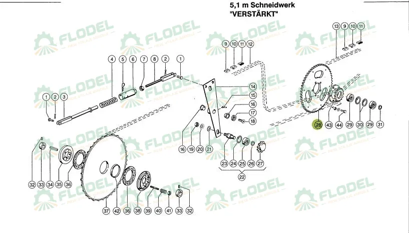 Pinion dublu combina agricola CLAAS 673327