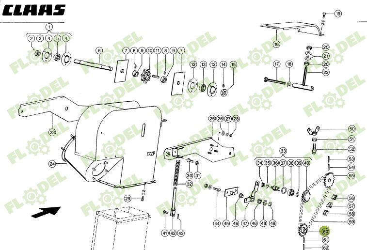 Pinion elevator boabe combina agricola CLAAS 23Z 639595
