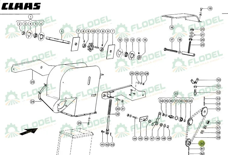 Pinion elevator boabe combina agricola CLAAS 23Z 639595