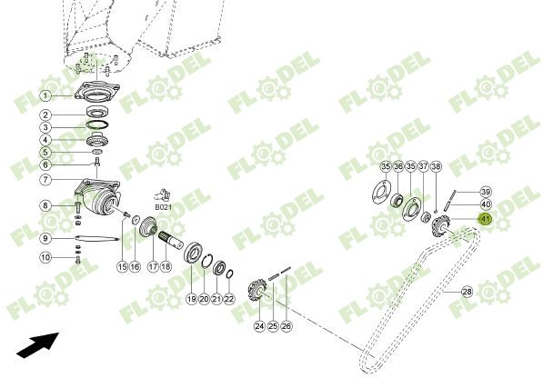 Pinion combina agricola CLAAS  Z19 646126
