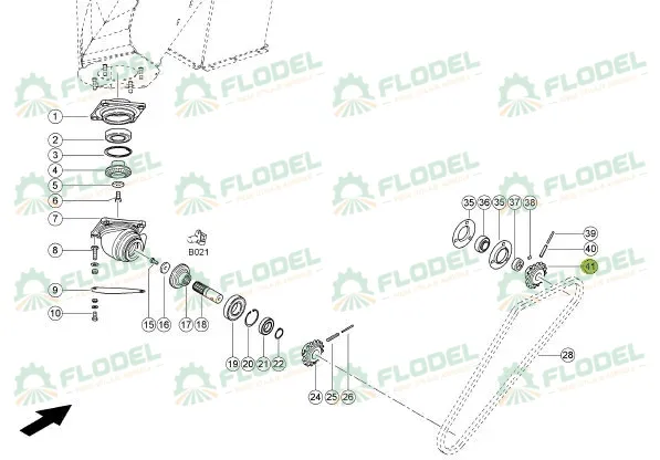 Pinion combina agricola CLAAS  Z19 646126