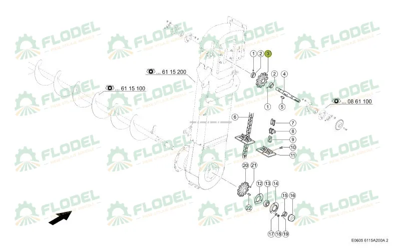 Pinion combina agricola CLAAS Z11 26mm interior  735896