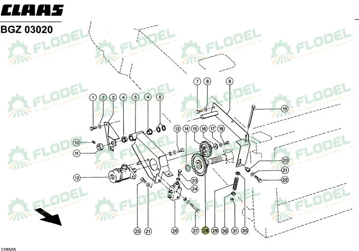 Pinion gura alimentare CLAAS LEXION Z37 668823