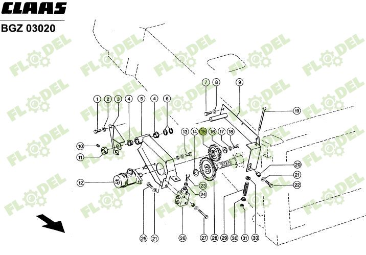 Pinion gura alimentare CLAAS LEXION Z26   668822