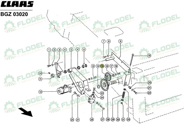 Pinion gura alimentare CLAAS LEXION Z26   668822