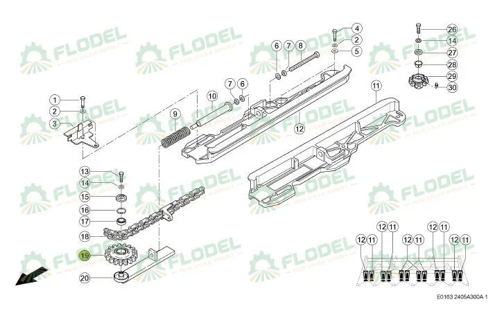 Pinion intinzator lant heder porumb CLAAS CONSPEED  Z14