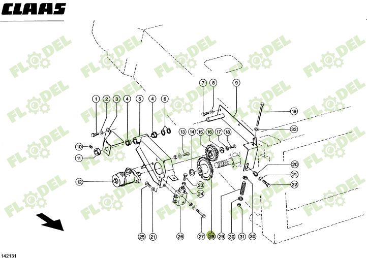 Pinion angrenaj gura alimentare combina CLAAS Z50 683056