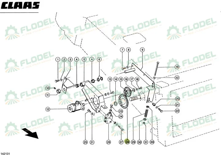 Pinion angrenaj gura alimentare combina CLAAS Z50 683056