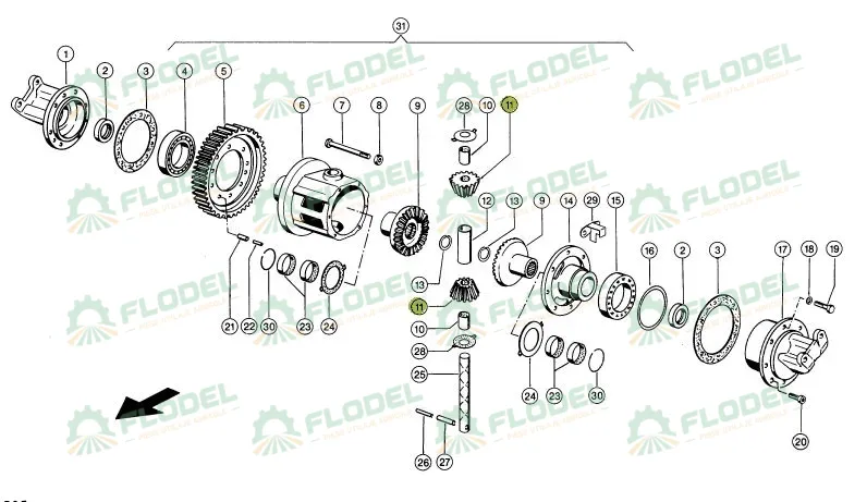 Pinion diferential combina CLAAS 14Z  635881