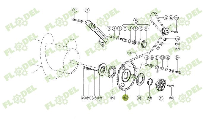 Pinion tambur alimentare CLAAS  Z56  670145