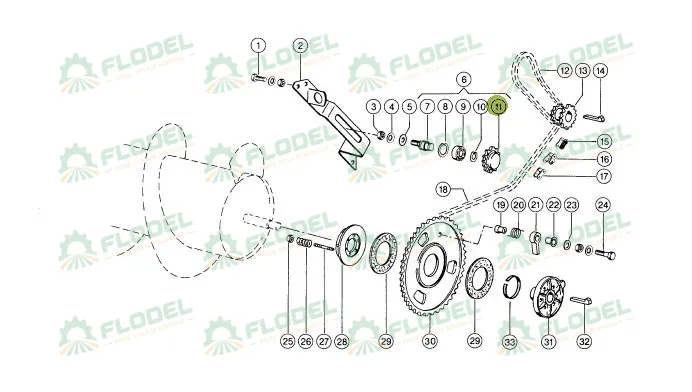 Pinion intinzator combina CLAAS Z14 503937