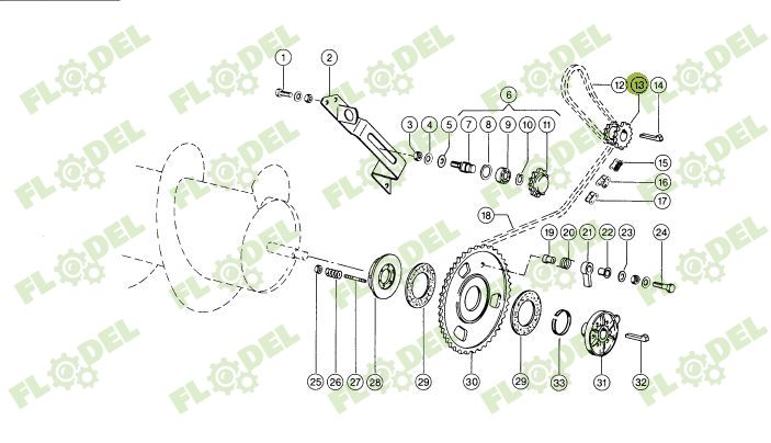 Pinion dublu tambur alimentare CLAAS 645333