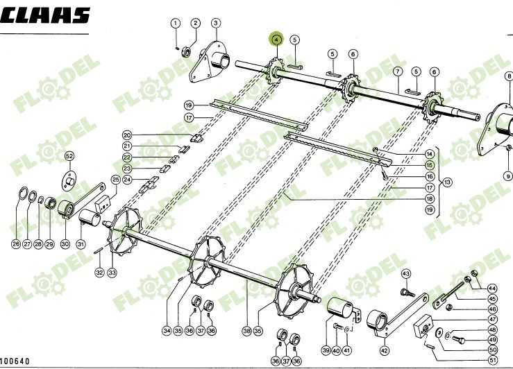 Pinion transportor combina CLAAS Z9 40mm 603507