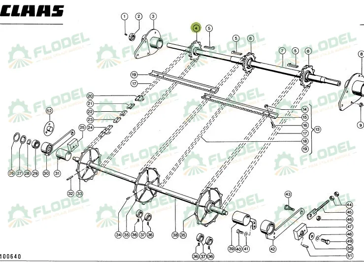 Pinion transportor combina CLAAS Z9 40mm 603507