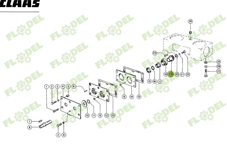 Pinion heder porumb CLAAS 523115