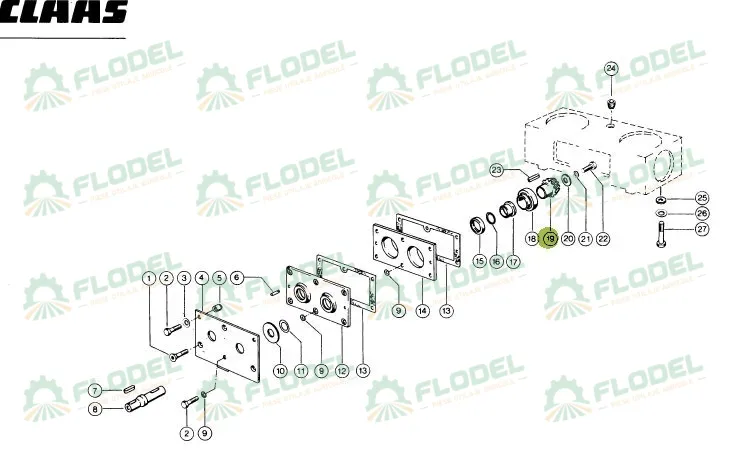 Pinion heder porumb CLAAS 523115