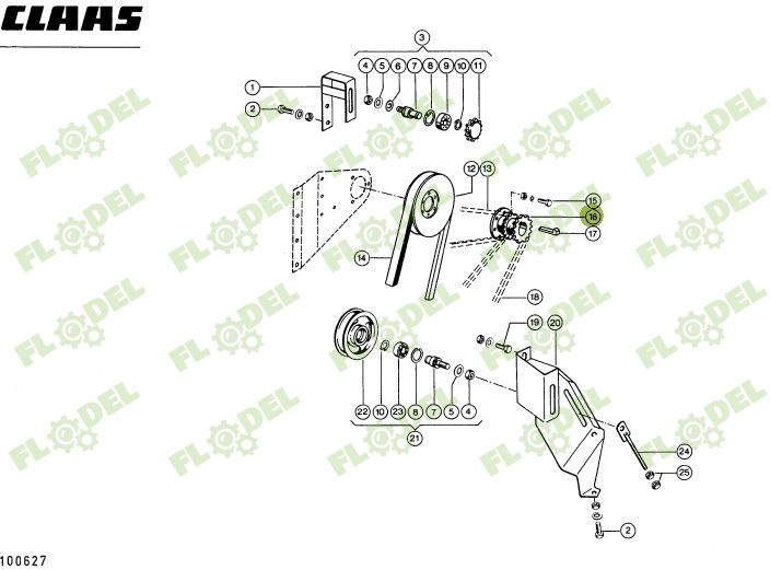 Pinion Dublu combina CLAAS 673330