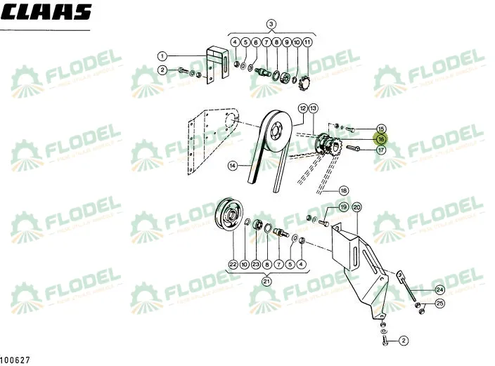Pinion Dublu combina CLAAS 673330
