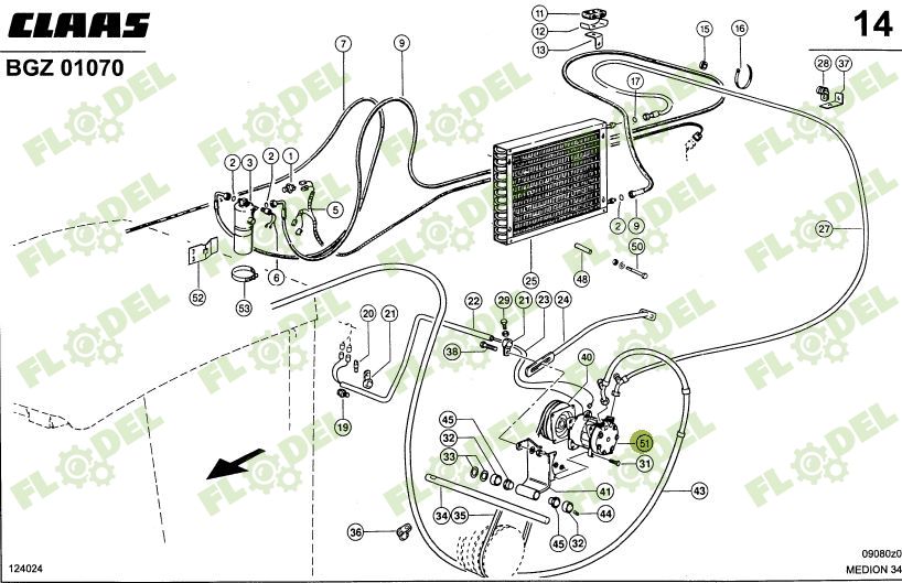 Compresor aer conditionat combina CLAAS 625879 625877