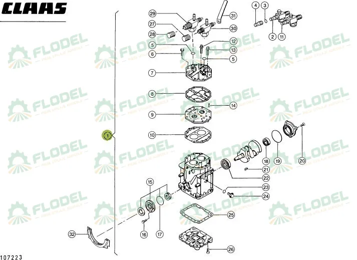 Compresor aer conditionat combina CLAAS 625989