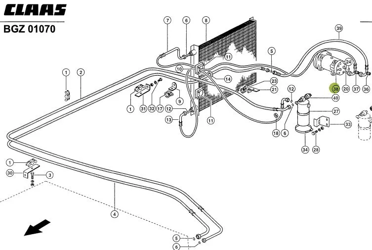 Compresor aer conditionat CLAAS LEXION 796346