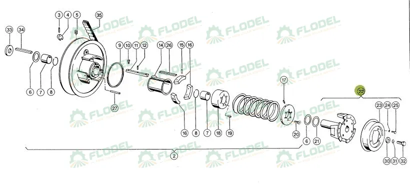 Butuc ambreiaj complet 195x56mm combina CLAAS 629883