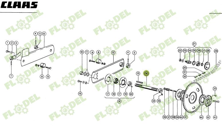 Ax combina CLAAS 325x30mm 680694