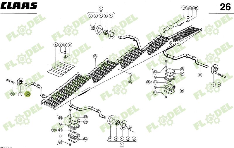 Ax cai spate combina agricola CLAAS 684021  1520x31 mm