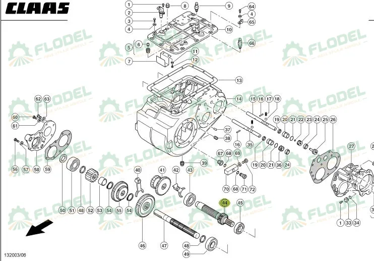 Ax cutie de viteze combina CLAAS LEXION 769784