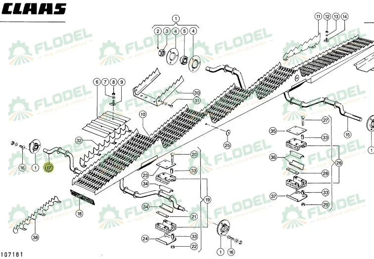 Ax cai fata 670945  31mm  CLAAS TUCANO  MEDION  DOMINATOR
