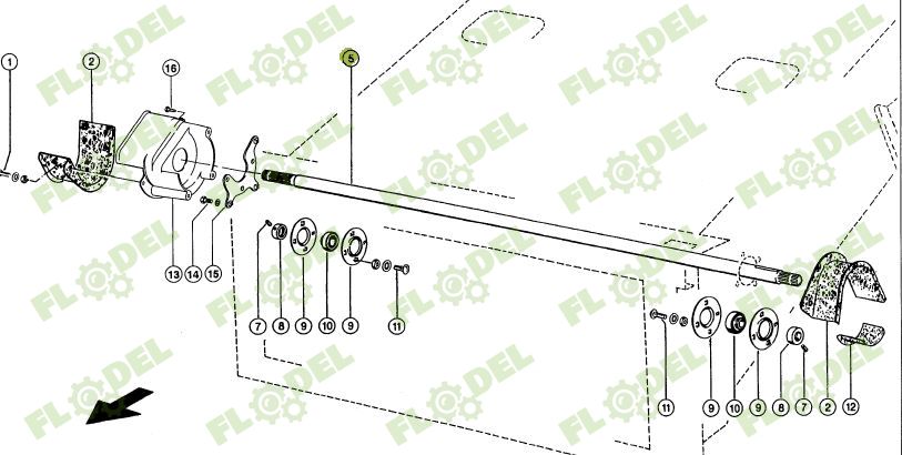 Ax gura alimentare CLAAS LEXION 630408 D40x2039 Z 21