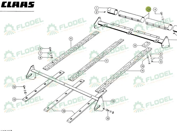 Aparatoare ax transportor combina CLAAS 20x9x457mm